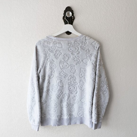 Peanuts Gray Sweatshirt Size Small Snoopy Embossed Crewneck Pullover - Picture 6 of 7
